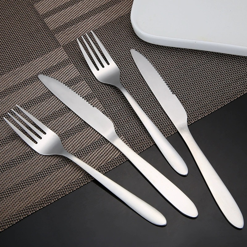 Stainless Steel Steak Knife Fork Set, Western Tableware for Hotel Restaurant Gifts - Image 3