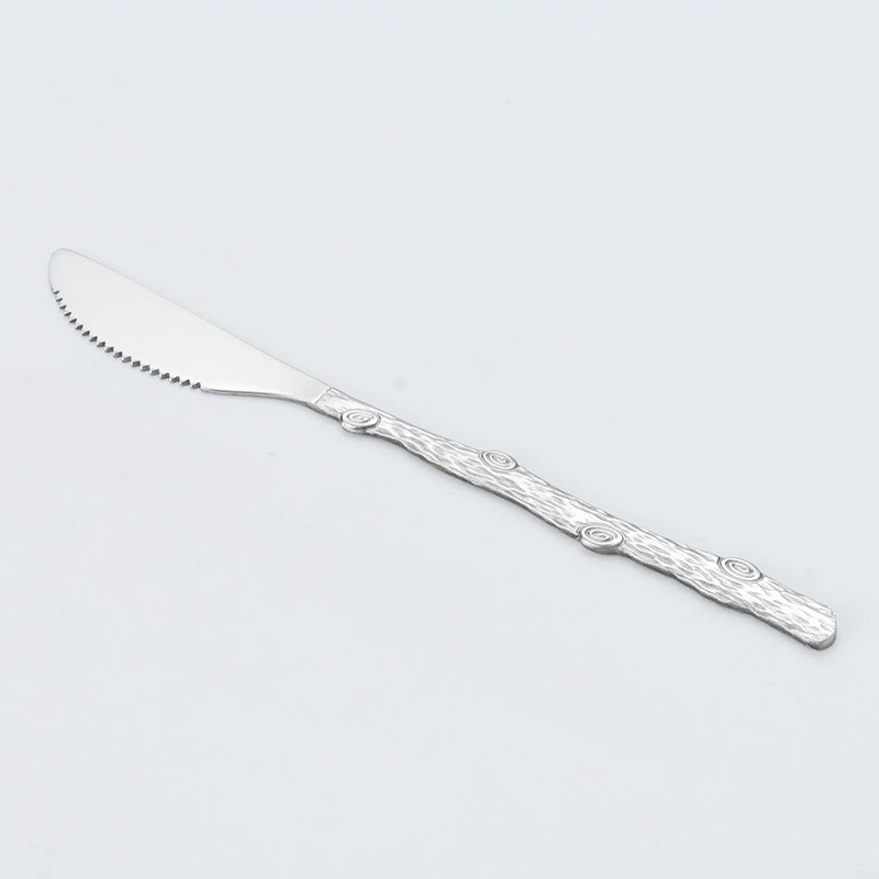 Wooden Handle Gold Stainless Steel Mooncake Knife Fork, 2 Prong Fruit Dessert Fork - Image 5