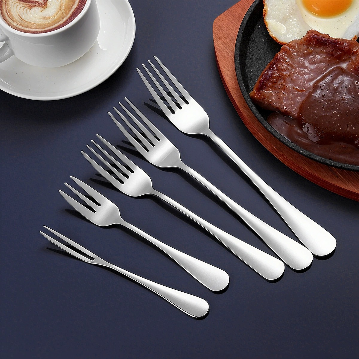 1010 Stainless Steel Western Cutlery, Thickened Hotel Tableware, Steak Knives, Forks, Dessert Spoons & Forks, Household Rice Spoons, Custom Logo Available - Image 4