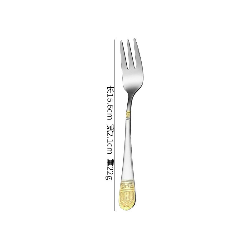 Vintage Gold Plated Stainless Steel Cutlery Set, Western Steak Knives, Forks and Spoons for Hotel Use - Image 5
