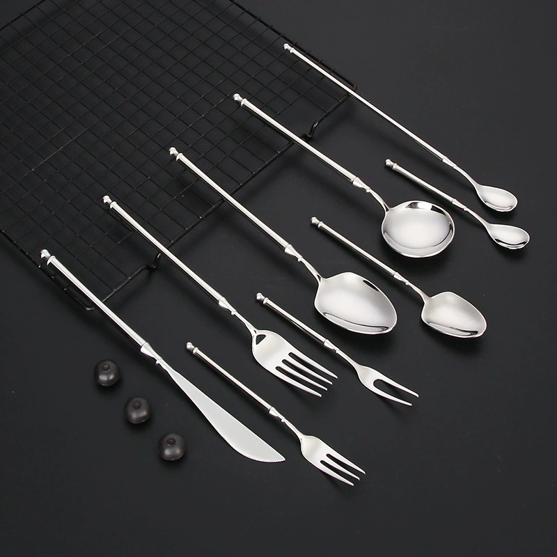 Elegant Pearl 304 Stainless Steel Cutlery Set, Western Steak Knives & Forks, Coffee Stirring Spoons Wholesale - Image 2