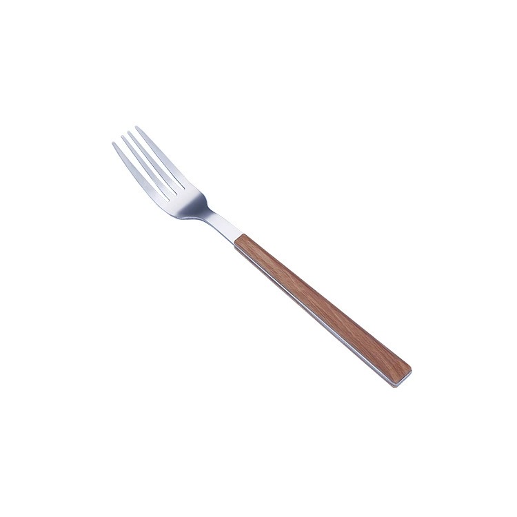 Custom 5-Piece 304 Stainless Steel Cutlery Set, Premium Wood Effect Handle Western Steak Knives, Forks and Spoons - Image 10