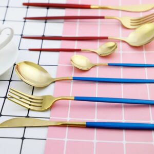 304 Stainless Steel Portugal Cutlery, Practical Western Knife Fork Spoon for Home Travel