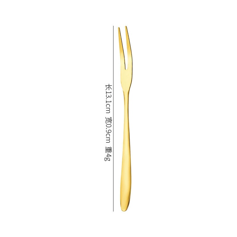 Stainless Steel Mooncake Knife and Fork Set, Creative Dessert & Cake Forks, Household 2-Tine Forks, Pointed Tail Fruit Forks - Image 7