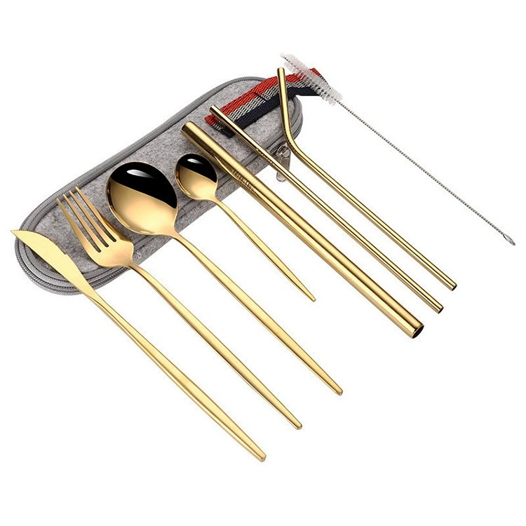 8Pcs Portugal Stainless Steel Steak Cutlery Set, Creative Portable Western Knife Fork Spoon for Home Outdoor Use - Image 7