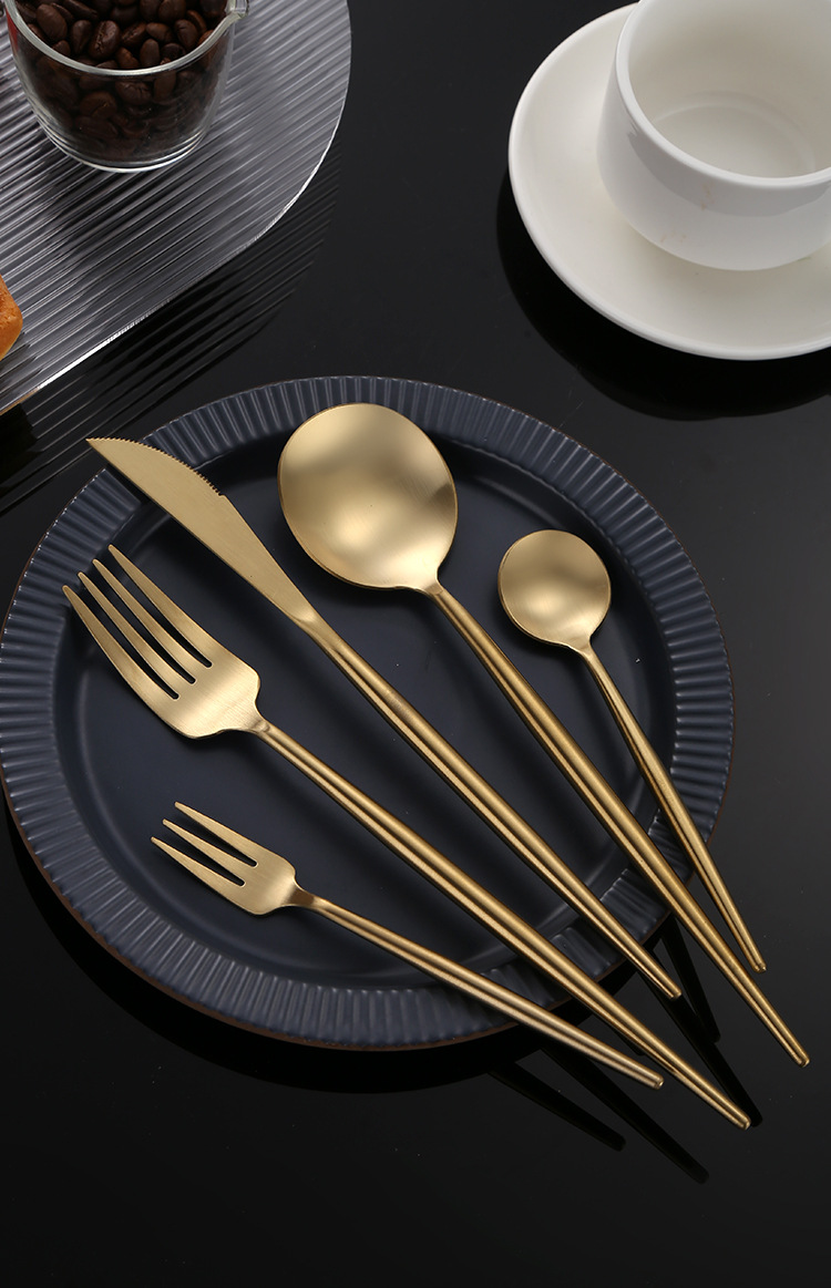 304 Stainless Steel Spoons with Heat-Resistant Hollow Handles, Korean Long Handle Soup Spoons, Clay Pot Rice Spoons, Steak Knives and Forks - Image 5