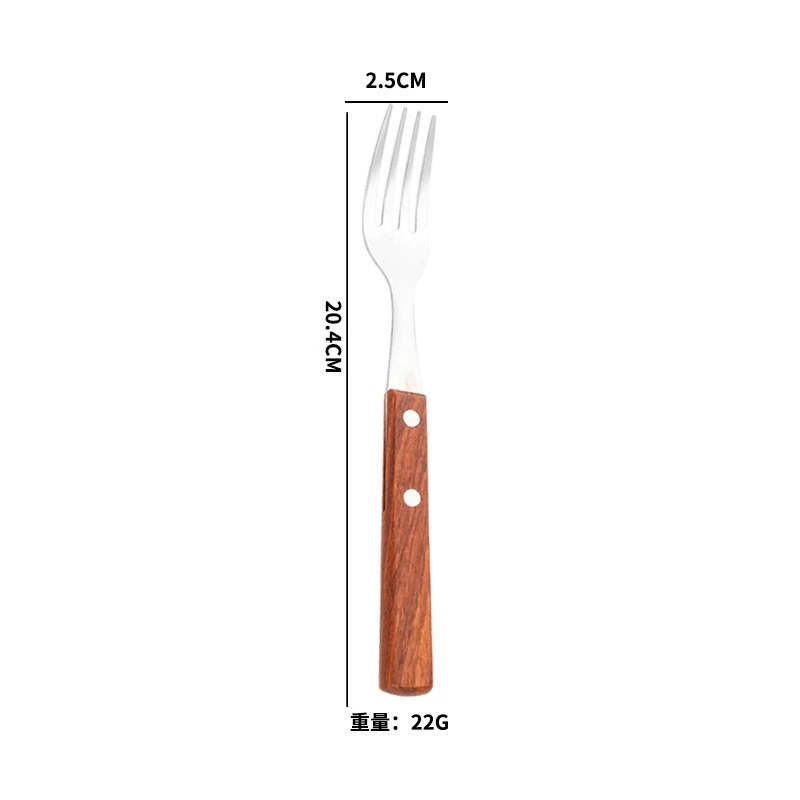 304 Stainless Steel Cutlery Set With Rosewood Handles, Western Hotel Tableware, Steak Knives, Forks, Chopsticks & Dessert Spoons - Image 8
