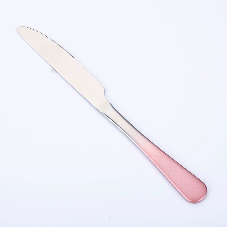 1010 Stainless Steel Gradient Cutlery 4-Piece Set, Titanium Plated Western Steak Knives, Forks and Spoons - Image 8