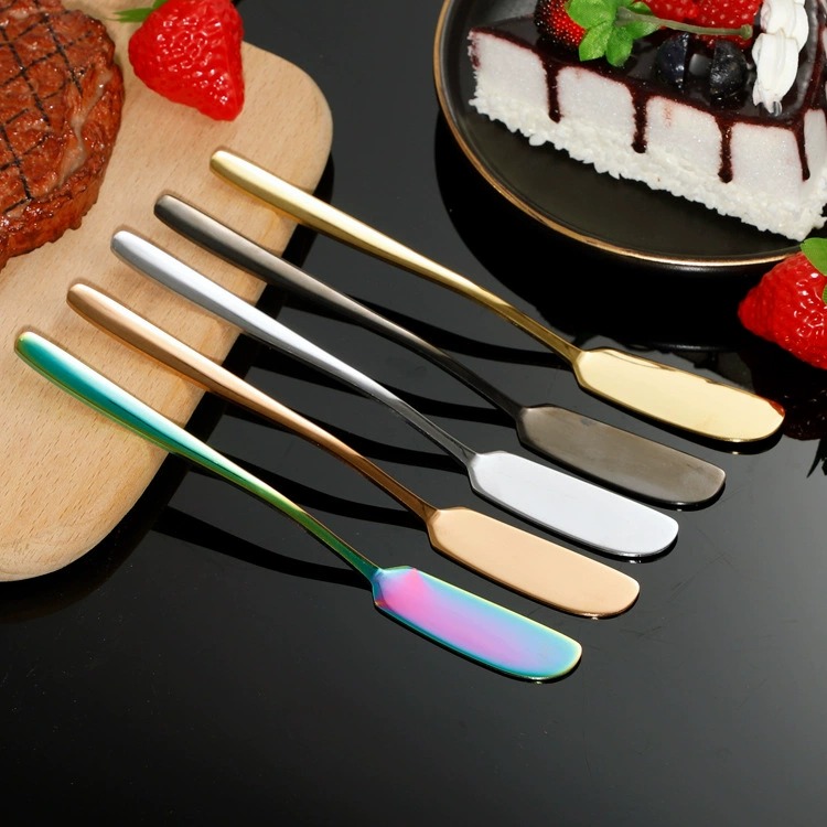 304 Stainless Steel Long Handle Korean Butter Spreader, Jam & Cream Decorating Knife - Image 2