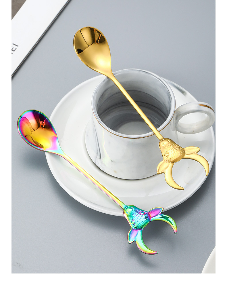 Wholesale Cartoon Cow Head Stainless Steel Stir Spoon, Coffee Milk Powder Spoon for Gift Giveaways - Image 6