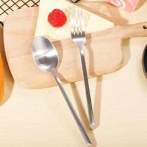 304 Stainless Steel Satin Polish Steak Cutlery Set, Creative Home Western Dessert Knife Fork Spoon