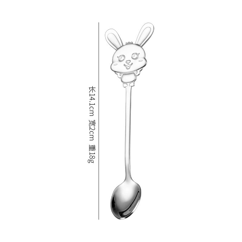 Ins Cute Rabbit Stainless Steel Fruit Dessert Fork, Creative Kids Spoon Fruit Picks for Home - Image 6