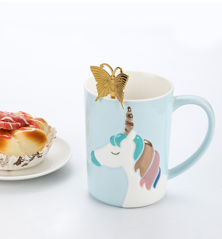 Butterfly Design 304 Stainless Steel Spoon and Fork, Hanging Coffee Spoon, Gold Plated Dessert Spoon Fruit Fork, Gift Tableware - Image 11