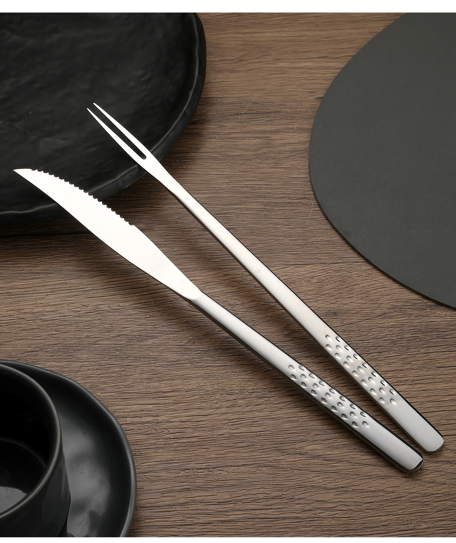 Elegant Thickened 304 Stainless Steel Western Cutlery Set, Steak Knife Fork Spoon for Hotel Coffee Dessert - Image 5