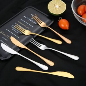 Waist Shaped Stainless Steel Mooncake Knife Fruit Fork, Home Gift Cutlery