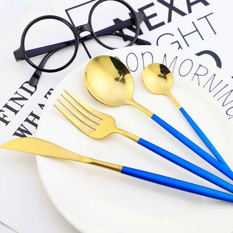 304 Stainless Steel Portugal Cutlery, Practical Western Knife Fork Spoon for Home Travel - Image 2