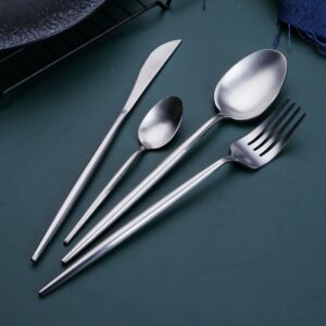 304 Stainless Steel Cutlery Set, Thick Western Steak Knives, Forks & Dessert Spoons, Hotel Restaurant Flatware