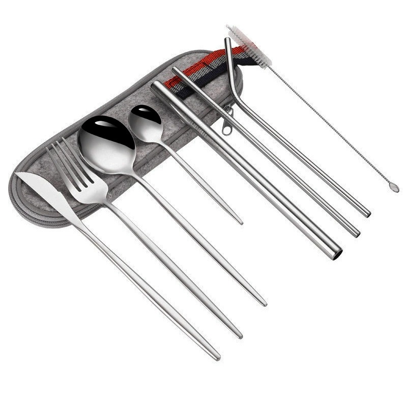 8Pcs Portugal Stainless Steel Steak Cutlery Set, Creative Portable Western Knife Fork Spoon for Home Outdoor Use - Image 6