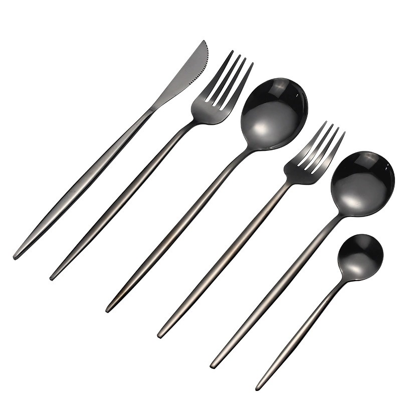 4Pcs Black Gold Titanium Coated 304 Stainless Steel Portugal Steak Cutlery Set, Western Knife Fork Spoon - Image 7