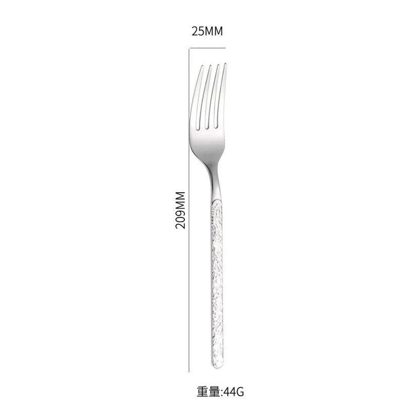 Stone Pattern 430 Stainless Steel Cutlery, Decorative Knife Fork Spoon for Home Hotel Western Dining - Image 6