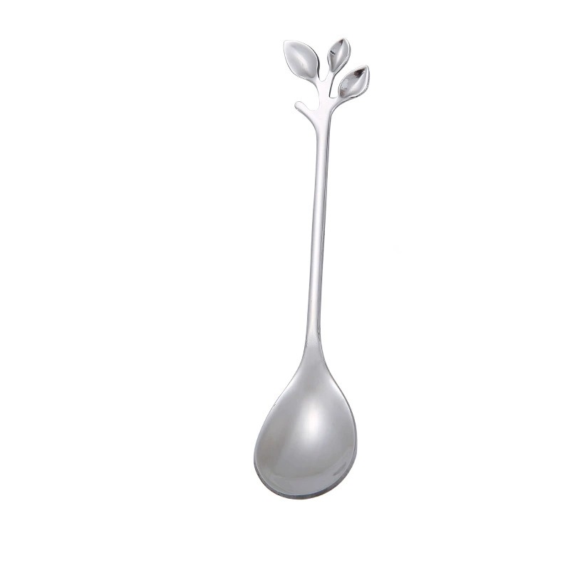 Leaf Branch Stainless Steel Coffee Honey Spoon Fruit Fork, Creative Wedding Souvenir Gift Utensils - Image 6