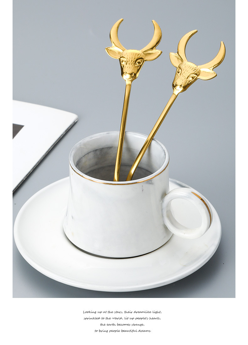 Wholesale Cartoon Cow Head Stainless Steel Stir Spoon, Coffee Milk Powder Spoon for Gift Giveaways - Image 5