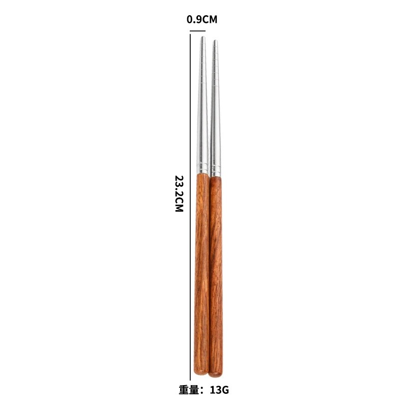 Custom 304 Stainless Steel Cutlery Set with Rosewood Handles, Western Hotel Tableware, Steak Knives, Forks, Chopsticks and Dessert Spoons - Image 5