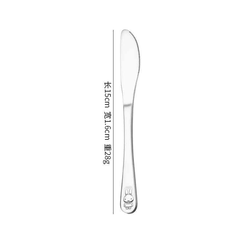 304 Stainless Steel Cartoon Rabbit Kids Tableware Set, Child Dinner Spoon Fork Knife for Soup & Meals - Image 9