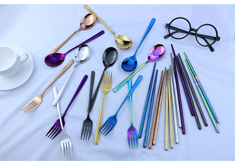 3Pcs Korean 304 Stainless Steel Spoon Fork Chopstick Set, Portable Essential Cutlery for Student Travel Home - Image 5