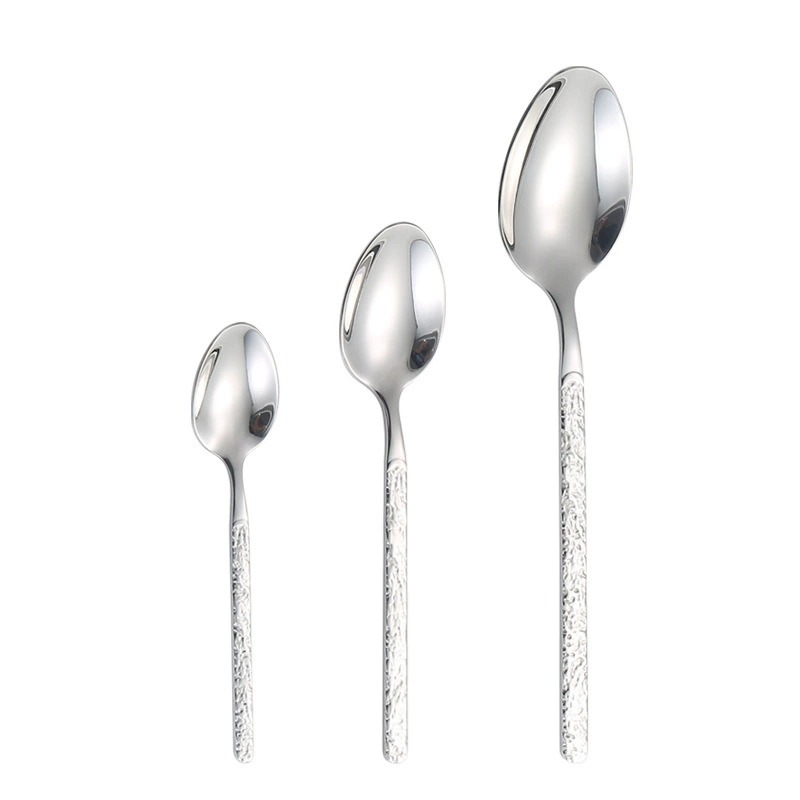 Stone Pattern 430 Stainless Steel Cutlery, Decorative Knife Fork Spoon for Home Hotel Western Dining - Image 4