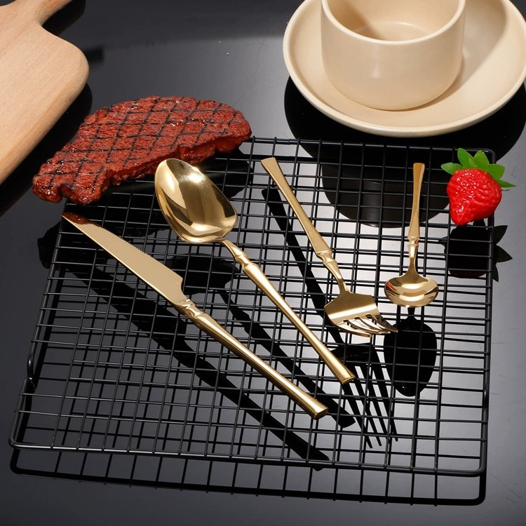 5Pcs European Slim Waist Stainless Steel Steak Cutlery Set, Western Dinner Knife Fork Spoon for Hotel - Image 3