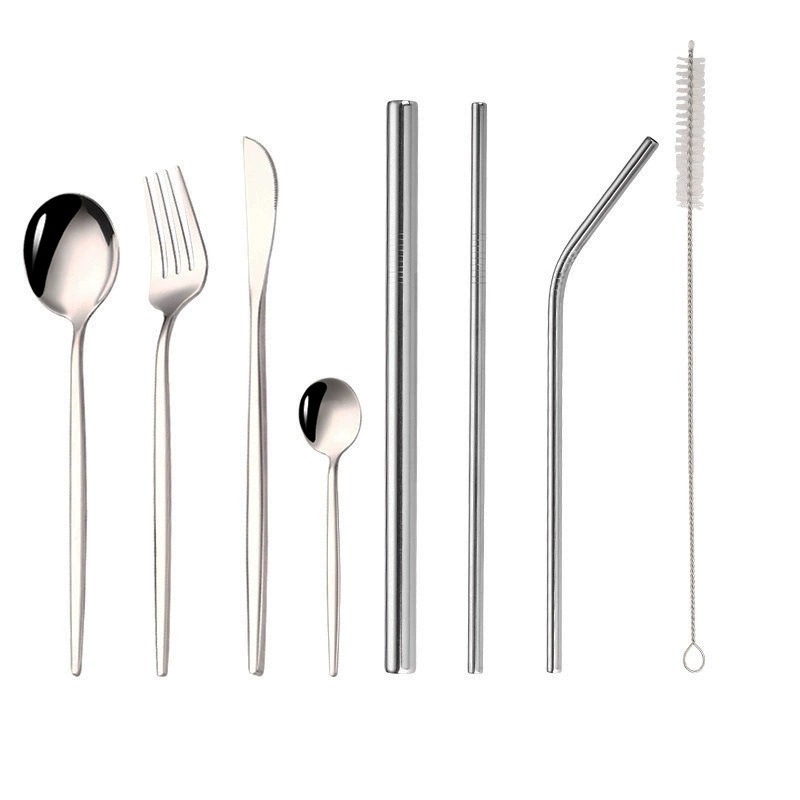 8Pcs Portugal Stainless Steel Steak Cutlery Set, Creative Portable Western Knife Fork Spoon for Home Outdoor Use - Image 5